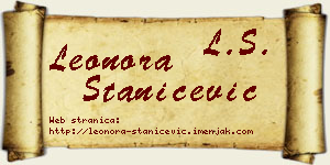 Leonora Stanićević vizit kartica
